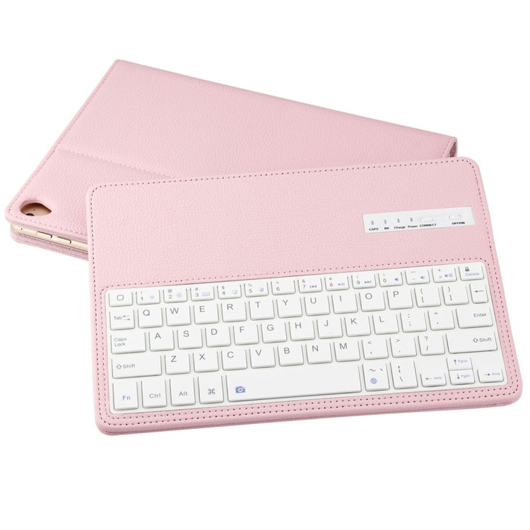 IP071 for iPad Pro 9.7 inch / iPad Air 2 / iPad Air /iPad 9.7 (2018) & iPad 9.7 (2017) Separable ABS Bluetooth Keyboard + Litchi Texture Horizontal Flip Leather Tablet Case with Holder