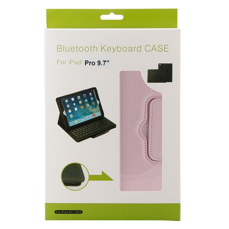 IP071 for iPad Pro 9.7 inch / iPad Air 2 / iPad Air /iPad 9.7 (2018) & iPad 9.7 (2017) Separable ABS Bluetooth Keyboard + Litchi Texture Horizontal Flip Leather Tablet Case with Holder