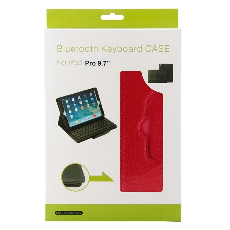 IP071 for iPad Pro 9.7 inch / iPad Air 2 / iPad Air /iPad 9.7 (2018) & iPad 9.7 (2017) Separable ABS Bluetooth Keyboard + Litchi Texture Horizontal Flip Leather Tablet Case with Holder