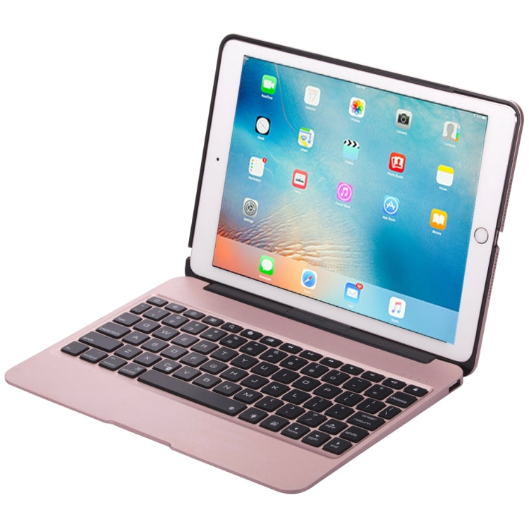 F06 for iPad Pro 9.7 inch / iPad Air 2 Portable Foldable Aluminium Alloy Wireless Bluetooth Backlight Keyboard