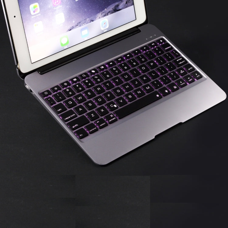 F06 for iPad Pro 9.7 inch / iPad Air 2 Portable Foldable Aluminium Alloy Wireless Bluetooth Backlight Keyboard