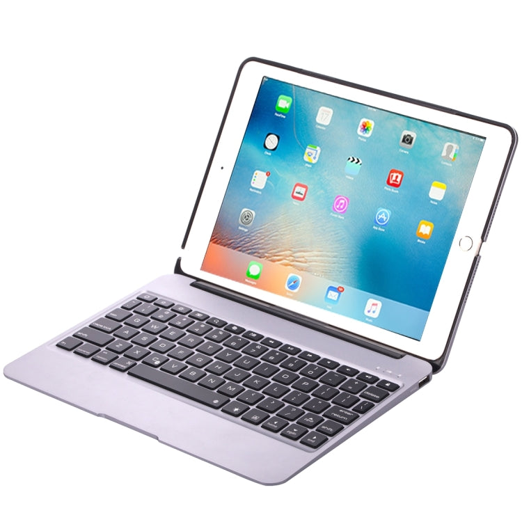 F06 for iPad Pro 9.7 inch / iPad Air 2 Portable Foldable Aluminium Alloy Wireless Bluetooth Backlight Keyboard