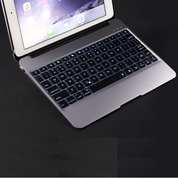 F06 for iPad Pro 9.7 inch / iPad Air 2 Portable Foldable Aluminium Alloy Wireless Bluetooth Backlight Keyboard
