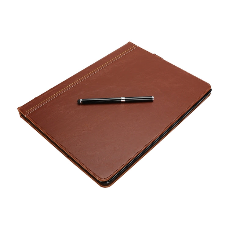 Bible Style Business Horizontal Flip Leather Case for iPad Pro 12.9 (2017) & Pro 12.9 (2015), with Card Slots & Pen Slots & Photo Frame & Holder