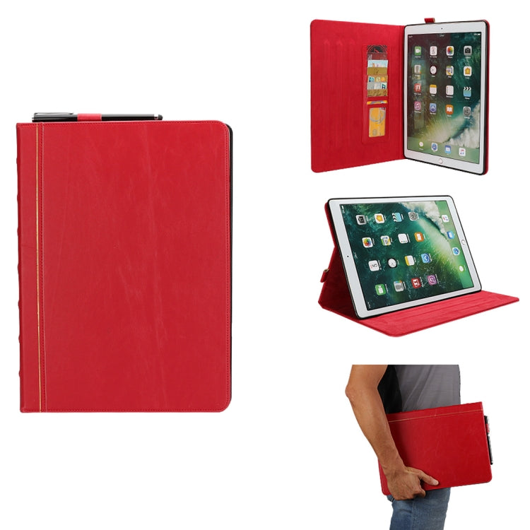 Bible Style Business Horizontal Flip Leather Case for iPad Pro 12.9 (2017) & Pro 12.9 (2015), with Card Slots & Pen Slots & Photo Frame & Holder
