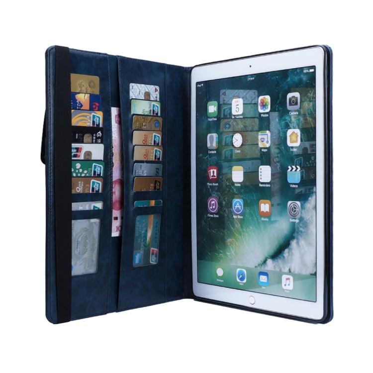 Horizontal Flip Leather Case for iPad Pro 12.9 (2017) & Pro 12.9 (2015),  with Double Card Slots & Pen Slots & Holder & Wallet & Photo Frame