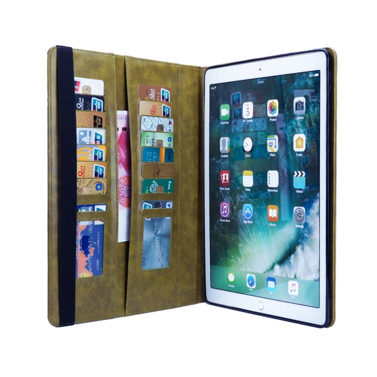 Horizontal Flip Leather Case for iPad Pro 12.9 (2017) & Pro 12.9 (2015),  with Double Card Slots & Pen Slots & Holder & Wallet & Photo Frame
