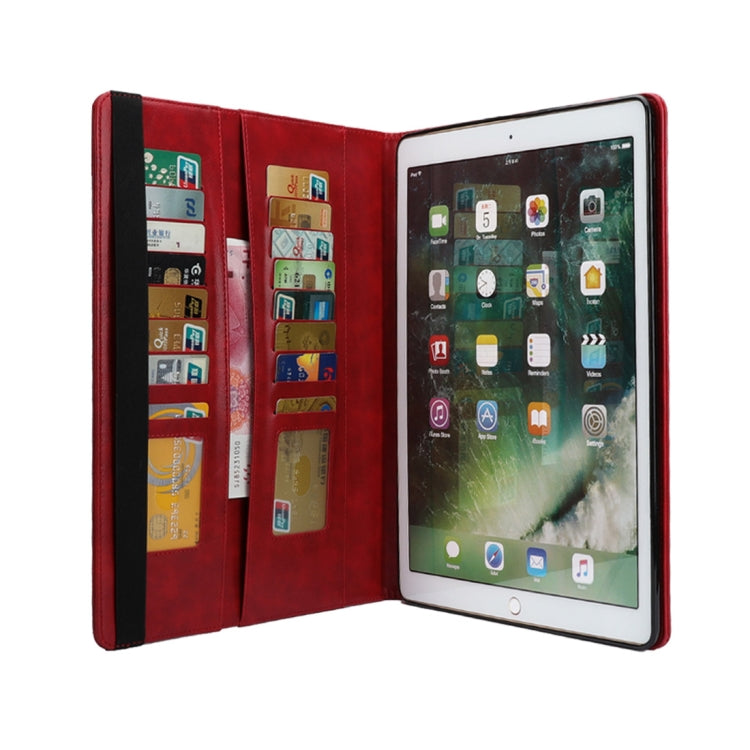 Horizontal Flip Leather Case for iPad Pro 12.9 (2017) & Pro 12.9 (2015),  with Double Card Slots & Pen Slots & Holder & Wallet & Photo Frame