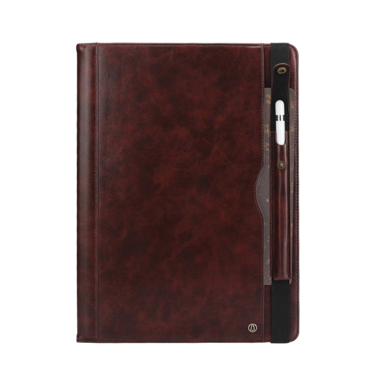 Horizontal Flip Leather Case for iPad Pro 12.9 (2017) & Pro 12.9 (2015),  with Double Card Slots & Pen Slots & Holder & Wallet & Photo Frame