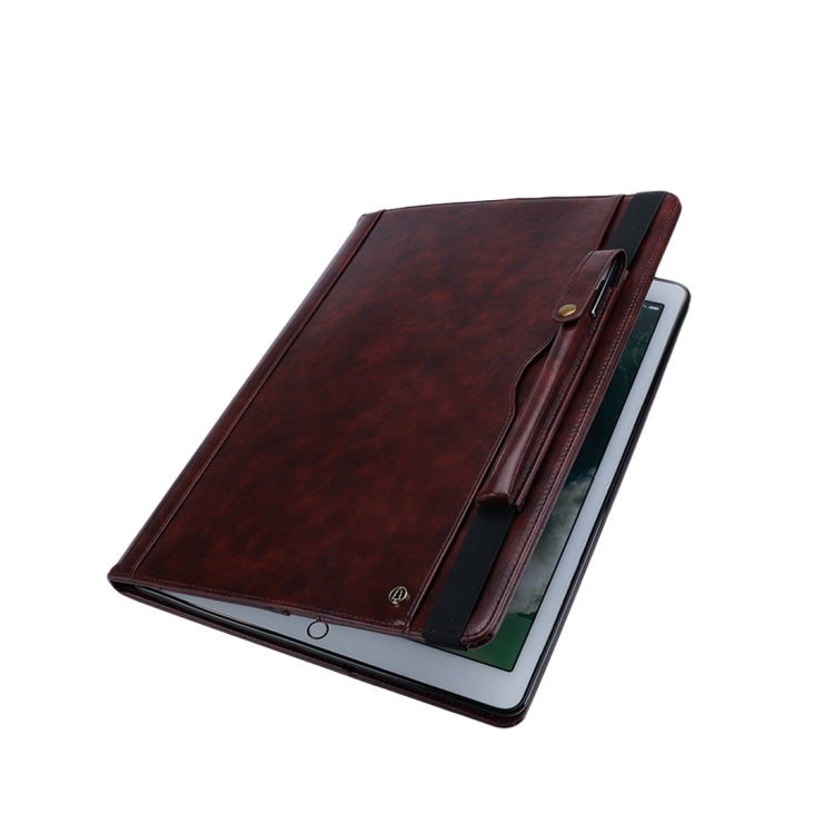 Horizontal Flip Leather Case for iPad Pro 12.9 (2017) & Pro 12.9 (2015),  with Double Card Slots & Pen Slots & Holder & Wallet & Photo Frame