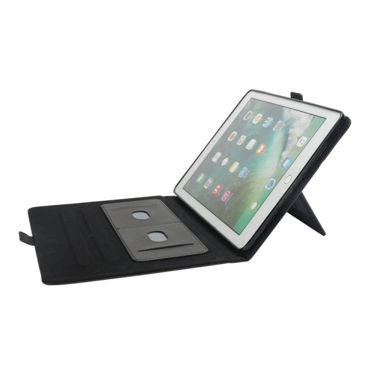Horizontal Flip Double Holder Leather Case for iPad Pro 12.9 (2017) / (2015), with Card Slots & Photo Frame & Pen Slot