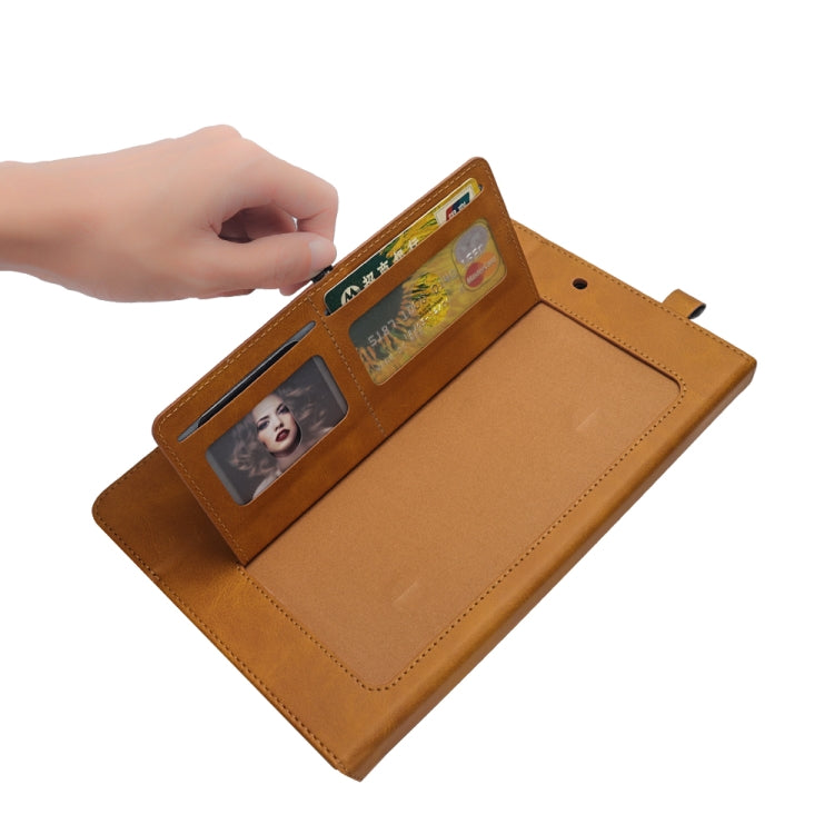 Horizontal Flip Double Holder Leather Case for iPad Pro 12.9 (2017) / (2015), with Card Slots & Photo Frame & Pen Slot