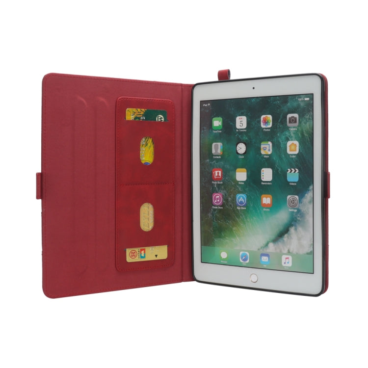 Horizontal Flip Double Holder Leather Case for iPad Pro 12.9 (2017) / (2015), with Card Slots & Photo Frame & Pen Slot