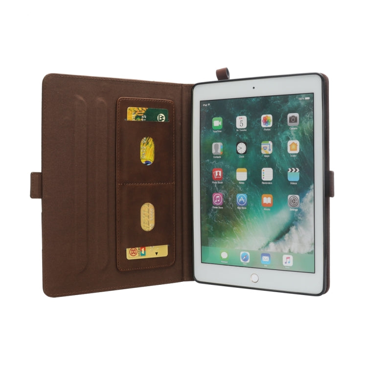 Horizontal Flip Double Holder Leather Case for iPad Pro 12.9 (2017) / (2015), with Card Slots & Photo Frame & Pen Slot