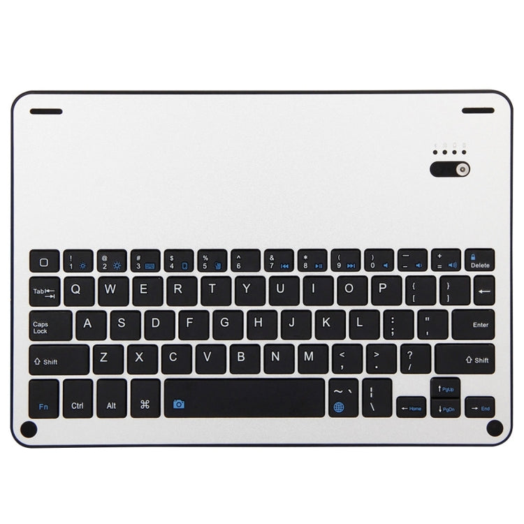 For iPad Air 2 / iPad Air / Pro 9.7 inch / iPad 9.7 (2018) & iPad 9.7 (2017) Detachable Aluminum Alloy Bluetooth Keyboard + Lambskin Texture Leather Tablet Case with Holder