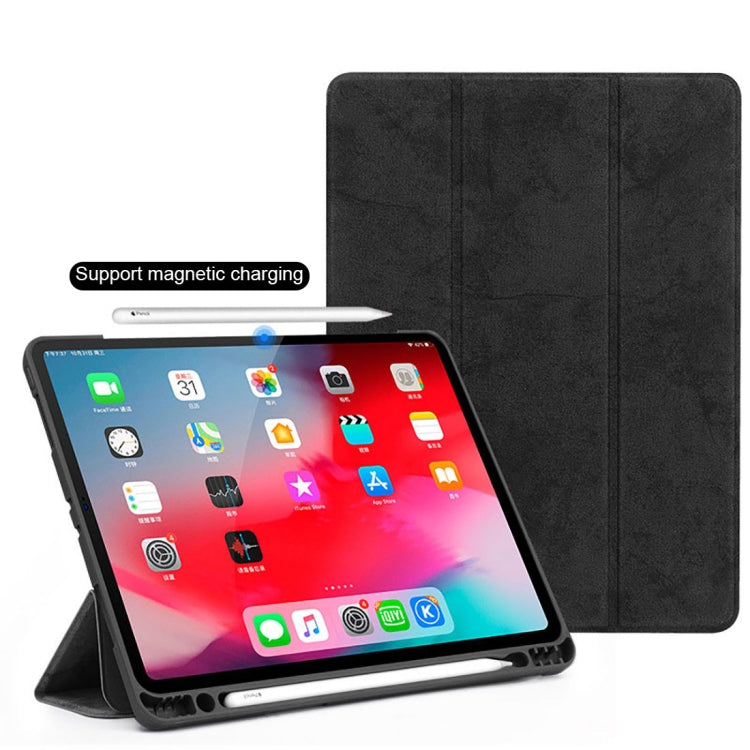 Horizontal Flip Magnetic PU Leather Case for iPad Pro 11 inch (2018), with Three-folding Holder & Sleep / Wake-up Function