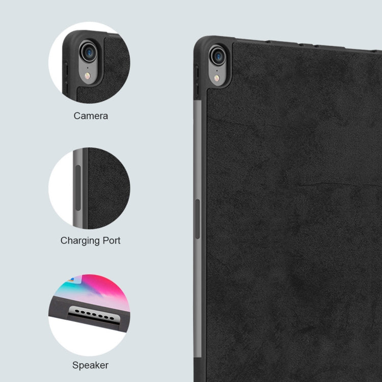 Horizontal Flip Magnetic PU Leather Case for iPad Pro 11 inch (2018), with Three-folding Holder & Sleep / Wake-up Function