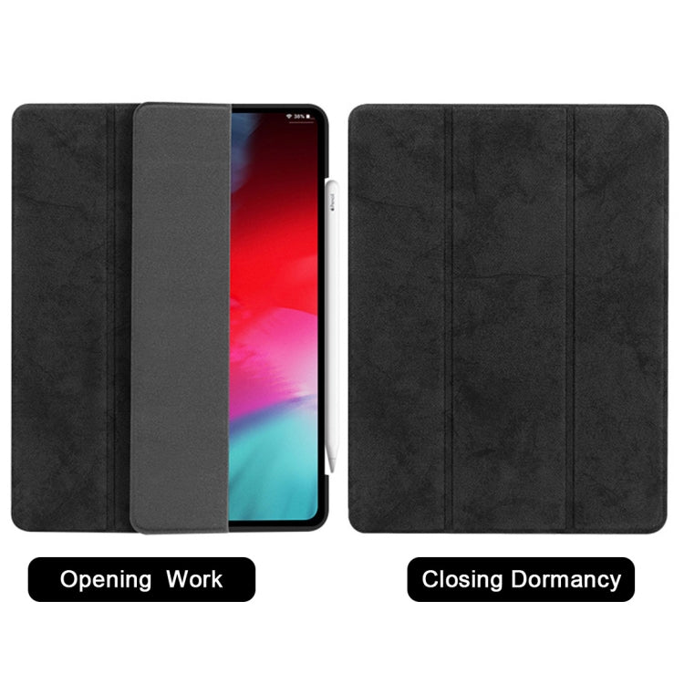 Horizontal Flip Magnetic PU Leather Case for iPad Pro 11 inch (2018), with Three-folding Holder & Sleep / Wake-up Function