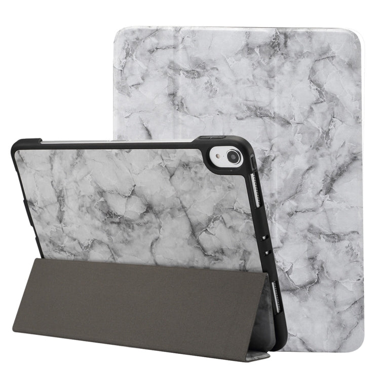 Marble Texture Pattern Horizontal Flip Leather Case for iPad Pro 11 inch (2018) , with Three-folding Holder & Pen Slot & Sleep / Wake-up Function