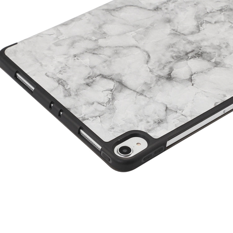 Marble Texture Pattern Horizontal Flip Leather Case for iPad Pro 11 inch (2018) , with Three-folding Holder & Pen Slot & Sleep / Wake-up Function