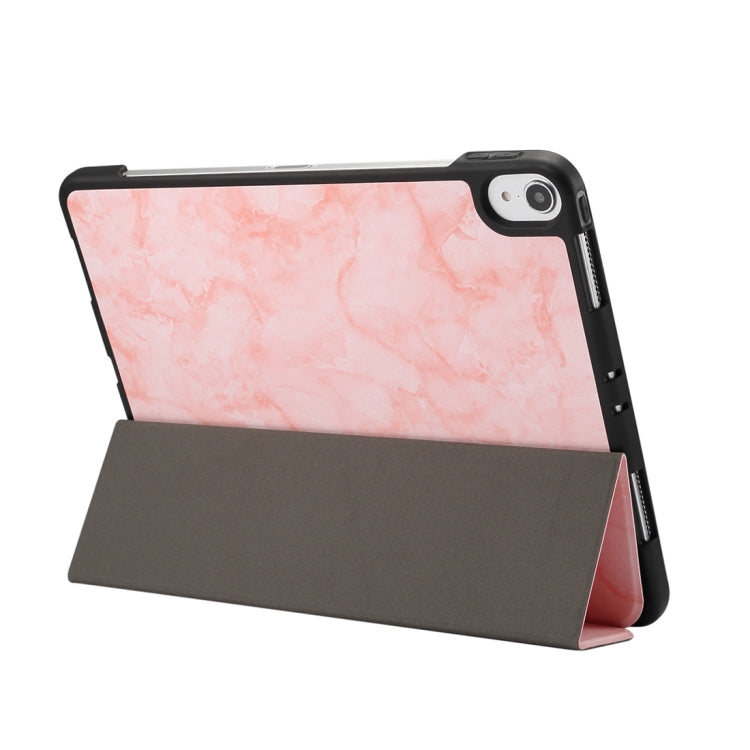 Marble Texture Pattern Horizontal Flip Leather Case for iPad Pro 11 inch (2018) , with Three-folding Holder & Pen Slot & Sleep / Wake-up Function