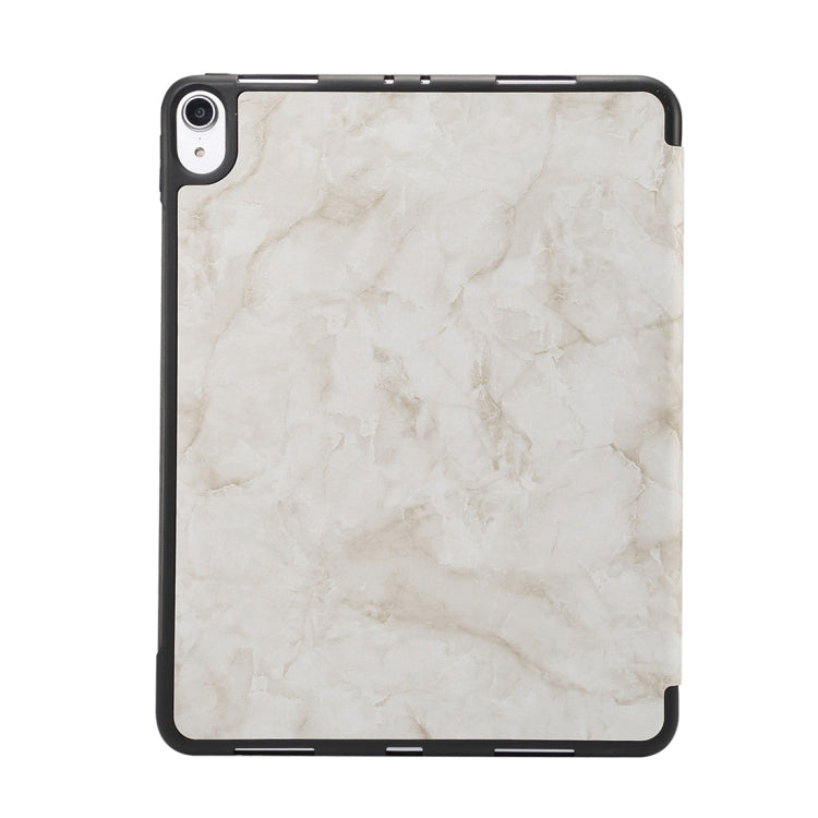 Marble Texture Pattern Horizontal Flip Leather Case for iPad Pro 11 inch (2018) , with Three-folding Holder & Pen Slot & Sleep / Wake-up Function