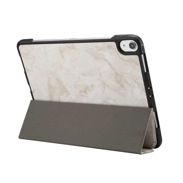 Marble Texture Pattern Horizontal Flip Leather Case for iPad Pro 11 inch (2018) , with Three-folding Holder & Pen Slot & Sleep / Wake-up Function
