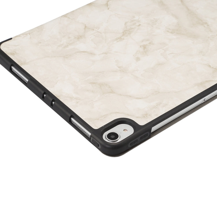 Marble Texture Pattern Horizontal Flip Leather Case for iPad Pro 11 inch (2018) , with Three-folding Holder & Pen Slot & Sleep / Wake-up Function