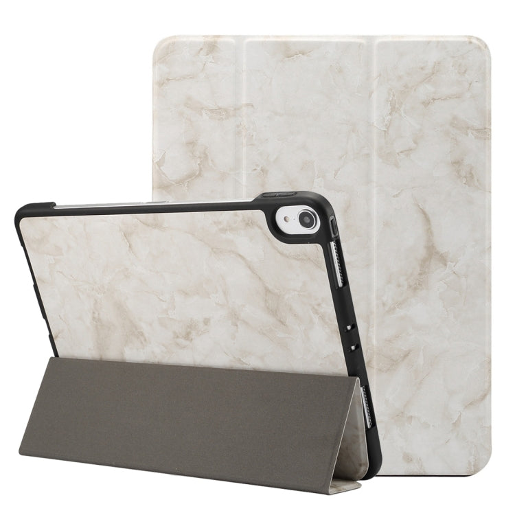 Marble Texture Pattern Horizontal Flip Leather Case for iPad Pro 11 inch (2018) , with Three-folding Holder & Pen Slot & Sleep / Wake-up Function