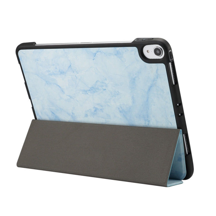 Marble Texture Pattern Horizontal Flip Leather Case for iPad Pro 11 inch (2018) , with Three-folding Holder & Pen Slot & Sleep / Wake-up Function