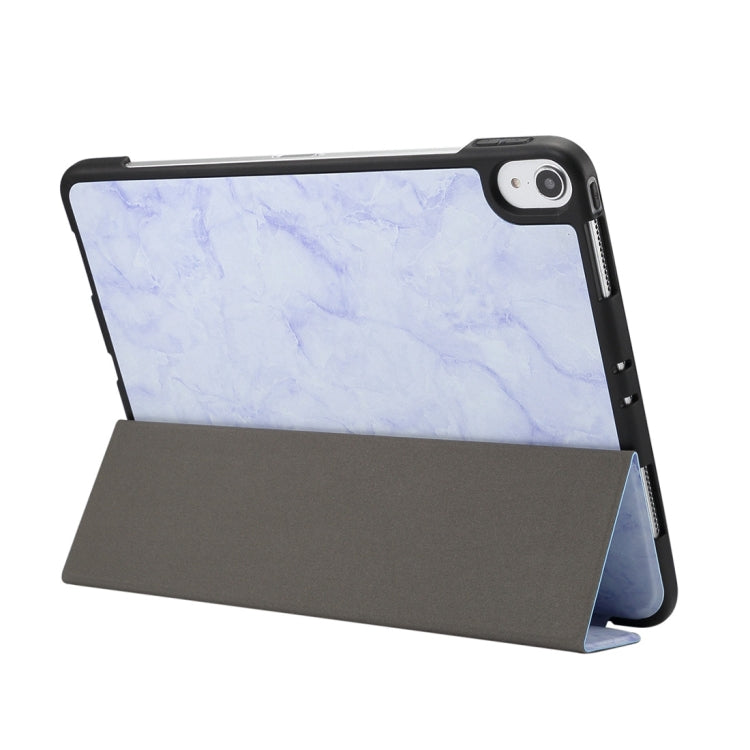 Marble Texture Pattern Horizontal Flip Leather Case for iPad Pro 11 inch (2018) , with Three-folding Holder & Pen Slot & Sleep / Wake-up Function