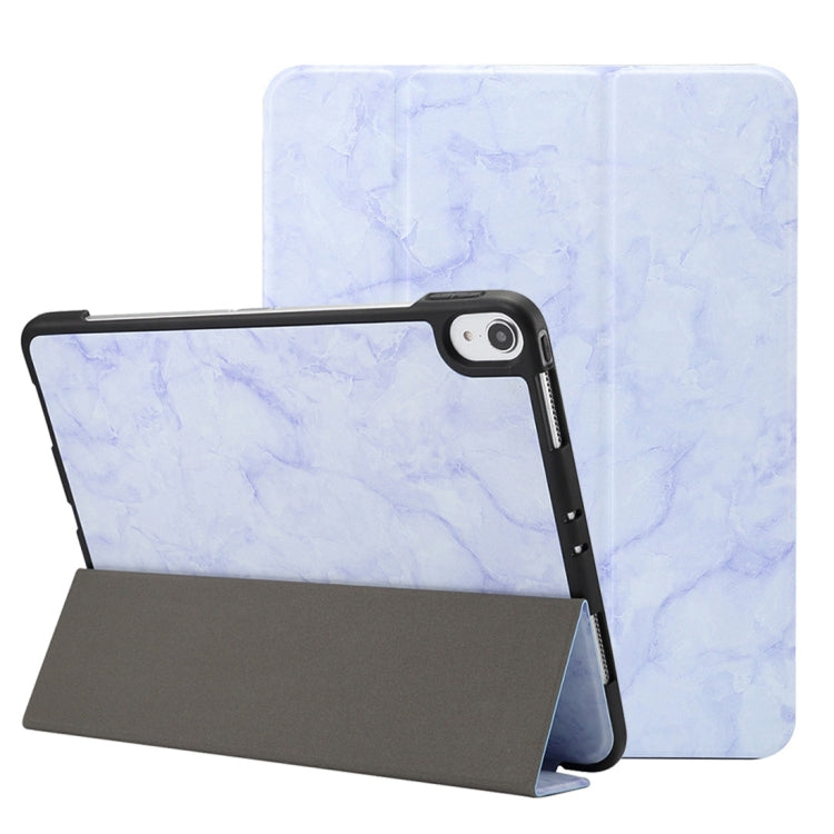 Marble Texture Pattern Horizontal Flip Leather Case for iPad Pro 11 inch (2018) , with Three-folding Holder & Pen Slot & Sleep / Wake-up Function