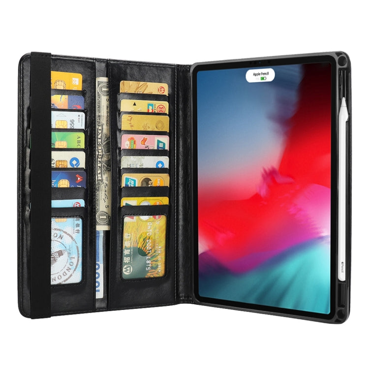 Crazy Horse Texture Horizontal Flip Leather Case for iPad Pro 11 inch (2018), with Card Slots & Pen Slot & Holder & Wallet