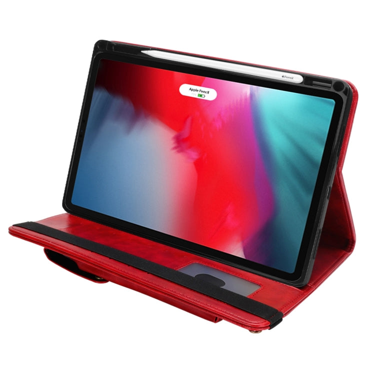 Crazy Horse Texture Horizontal Flip Leather Case for iPad Pro 11 inch (2018), with Card Slots & Pen Slot & Holder & Wallet