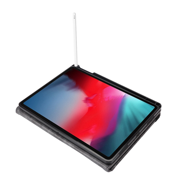 Crazy Horse Texture Horizontal Flip Leather Case for iPad Pro 11 inch (2018), with Card Slots & Pen Slot & Holder & Wallet