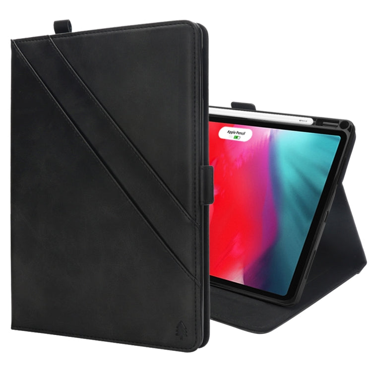 Horizontal Flip Double Holder Leather Case for iPad Pro 12.9 inch (2018), with Card Slots & Photo Frame & Pen Slot