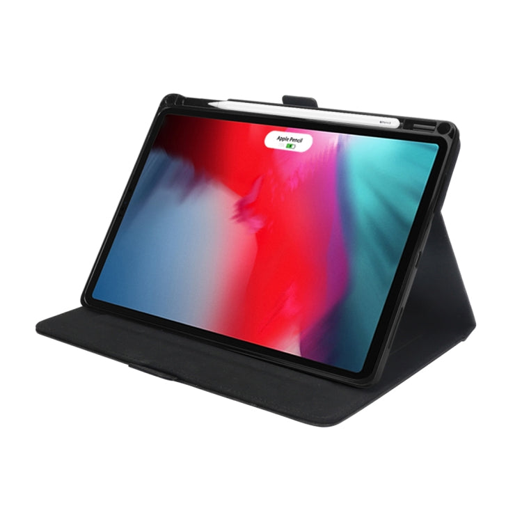 Horizontal Flip Double Holder Leather Case for iPad Pro 12.9 inch (2018), with Card Slots & Photo Frame & Pen Slot