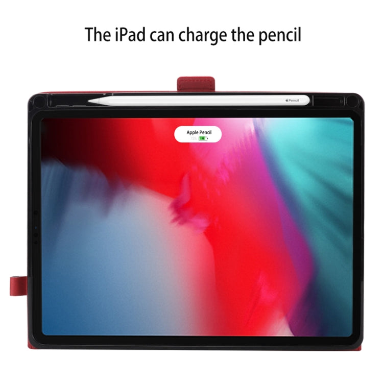 Horizontal Flip Double Holder Leather Case for iPad Pro 12.9 inch (2018), with Card Slots & Photo Frame & Pen Slot