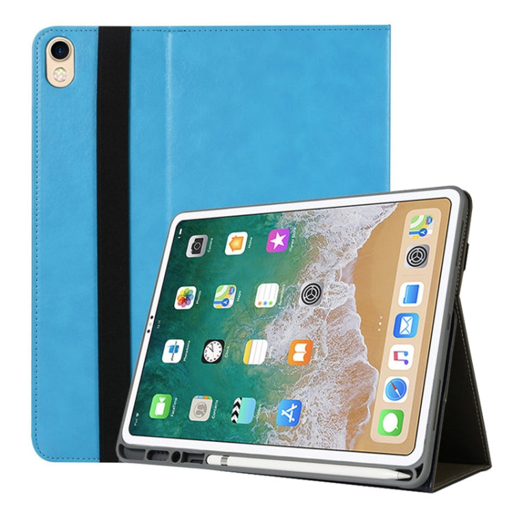 Horizontal Flip PU Leather Case for iPad Pro 12.9 inch 2018, with Holder & Card Slots & Pen Slot & Hand Strap