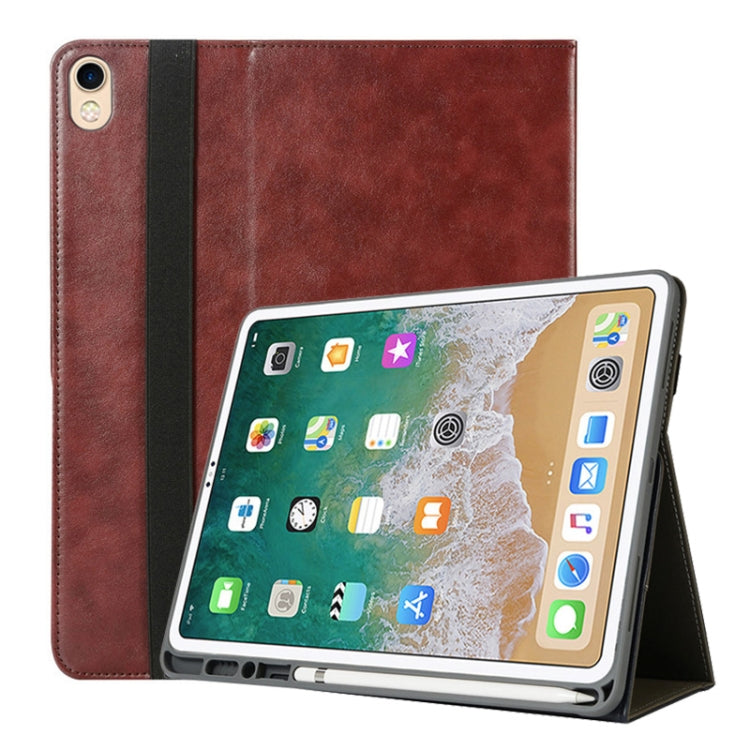 Horizontal Flip PU Leather Case for iPad Pro 12.9 inch 2018, with Holder & Card Slots & Pen Slot & Hand Strap