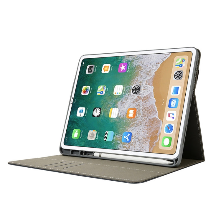 Horizontal Flip PU Leather Case for iPad Pro 12.9 inch 2018, with Holder & Card Slots & Pen Slot & Hand Strap