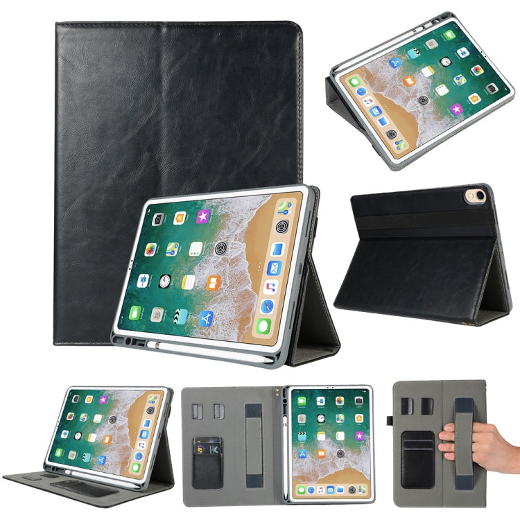 Genuine Leather Protective Case for iPad Pro 11 inch (2018), with Pen Slot & Holder & Card Slots
