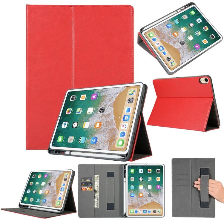Top-grain Leather Protective Case for iPad Pro 11 inch (2018), with Pen Slot & Holder & Card Slots & Wallet