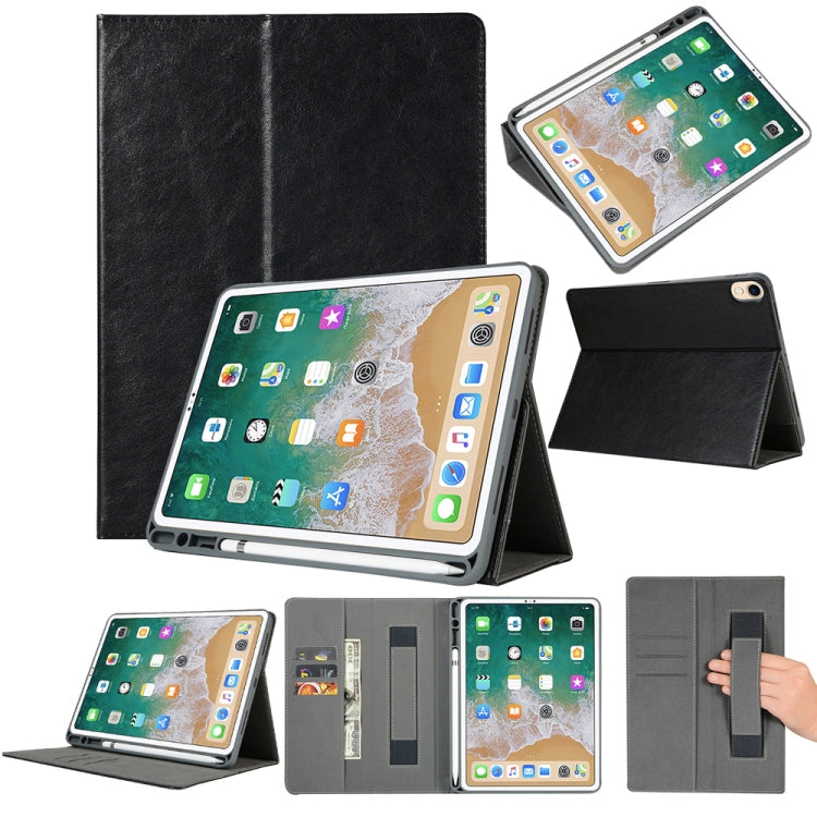 Top-grain Leather Protective Case for iPad Pro 12.9 inch (2018), with Pen Slot & Holder & Card Slots & Wallet