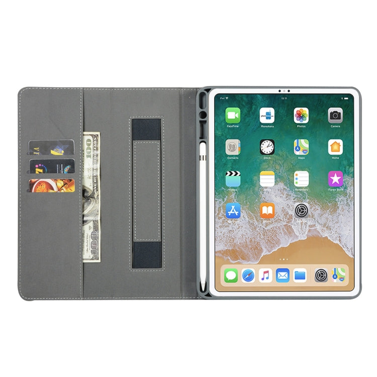 Top-grain Leather Protective Case for iPad Pro 12.9 inch (2018), with Pen Slot & Holder & Card Slots & Wallet