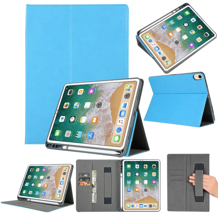 Top-grain Leather Protective Case for iPad Pro 12.9 inch (2018), with Pen Slot & Holder & Card Slots & Wallet