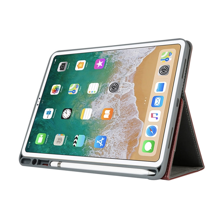 Top-grain Leather Protective Case for iPad Pro 12.9 inch (2018), with Pen Slot & Holder & Card Slots & Wallet