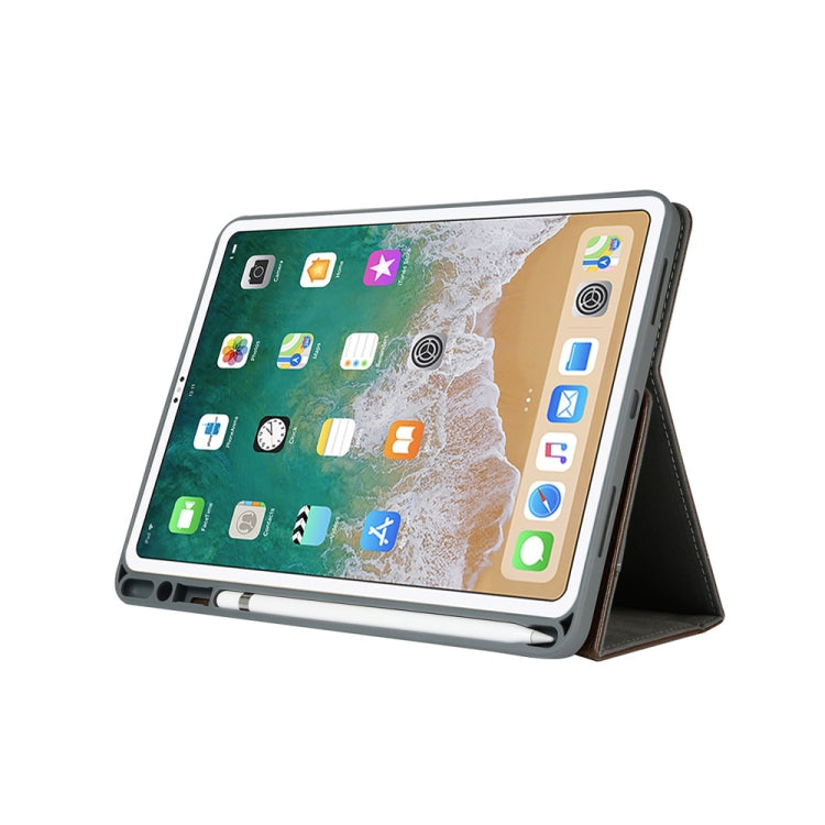 Top-grain Leather Protective Case for iPad Pro 12.9 inch (2018), with Pen Slot & Holder & Card Slots & Wallet