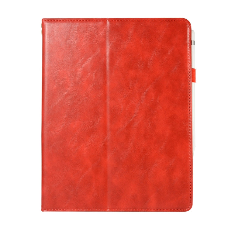 Genuine Leather Protective Case for iPad Pro 11 inch (2018), with Holder & Card Slots(Red)