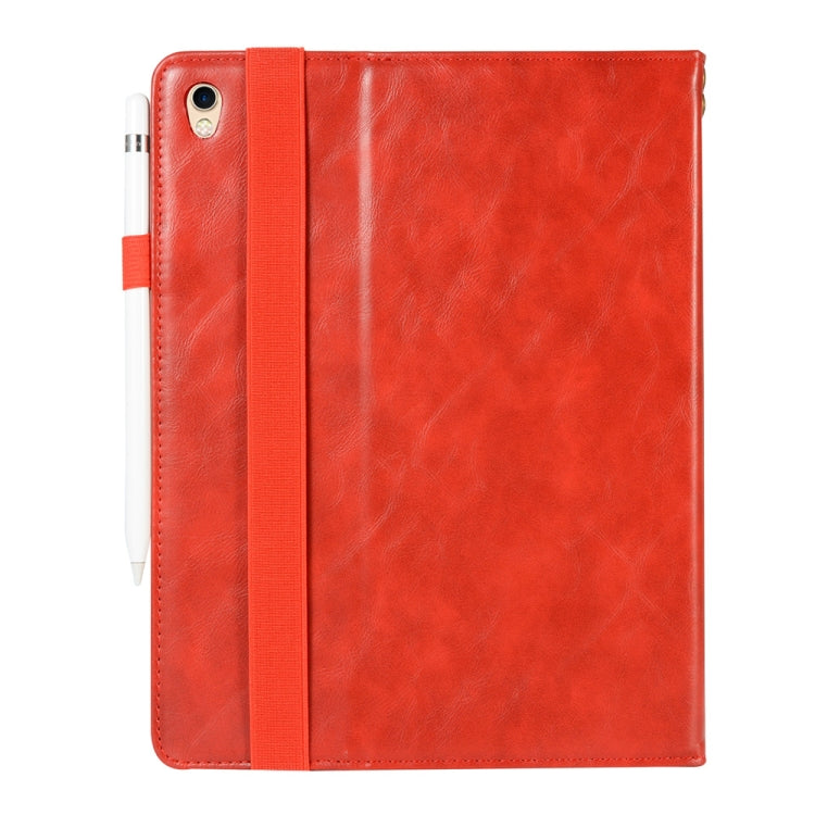 Genuine Leather Protective Case for iPad Pro 11 inch (2018), with Holder & Card Slots(Red)